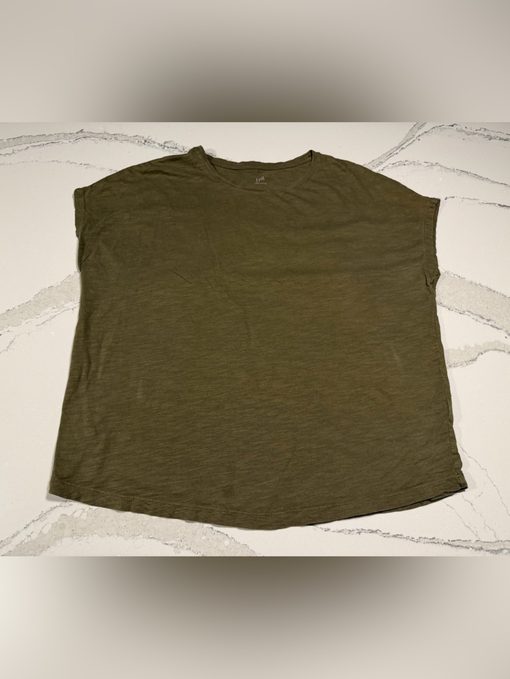 J. Jill olive cotton slub tee Size Medium